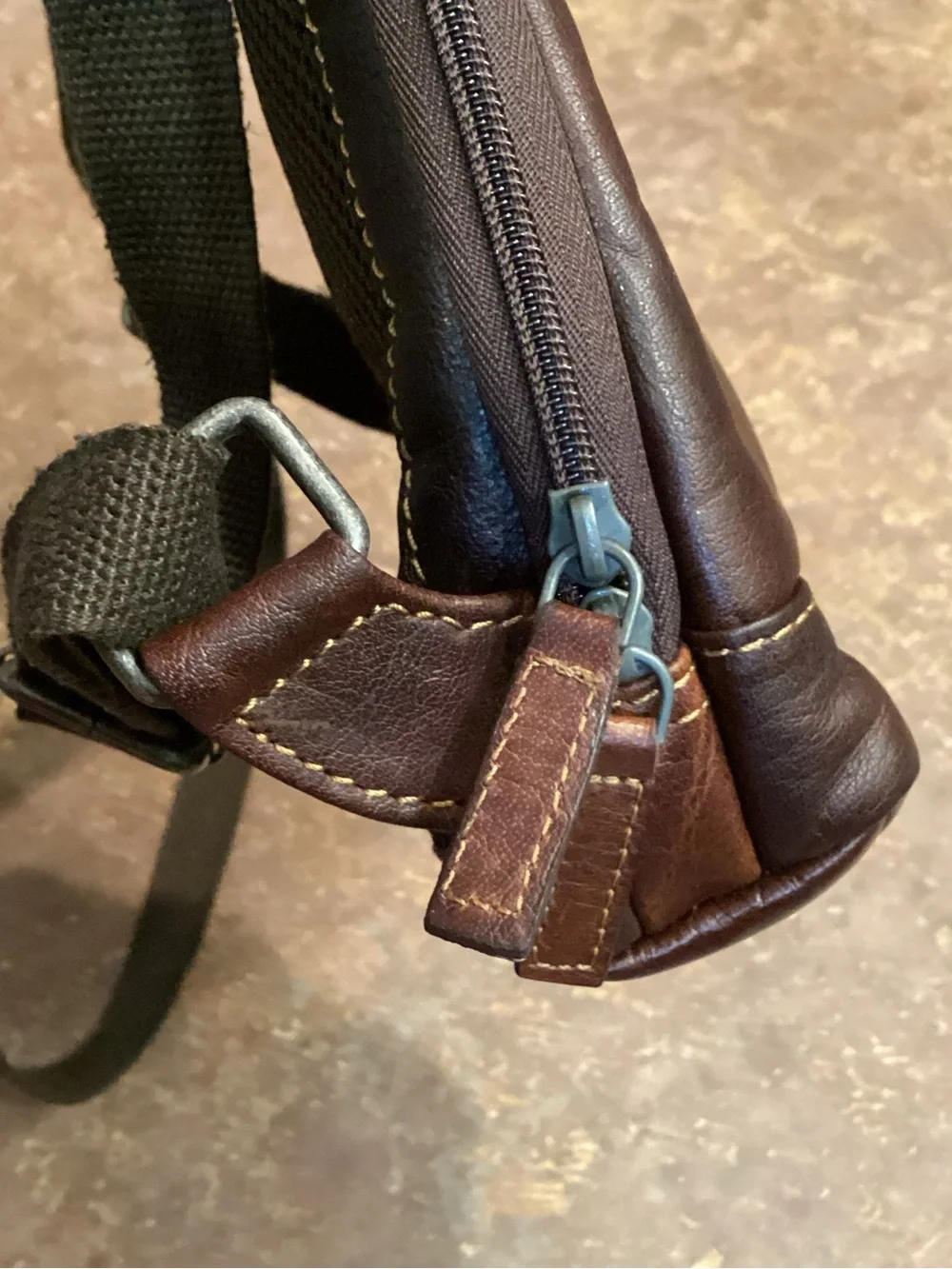 Jack Georges Voyager Small Backpack #7835 Brown Buffalo Leather Mini Bag
